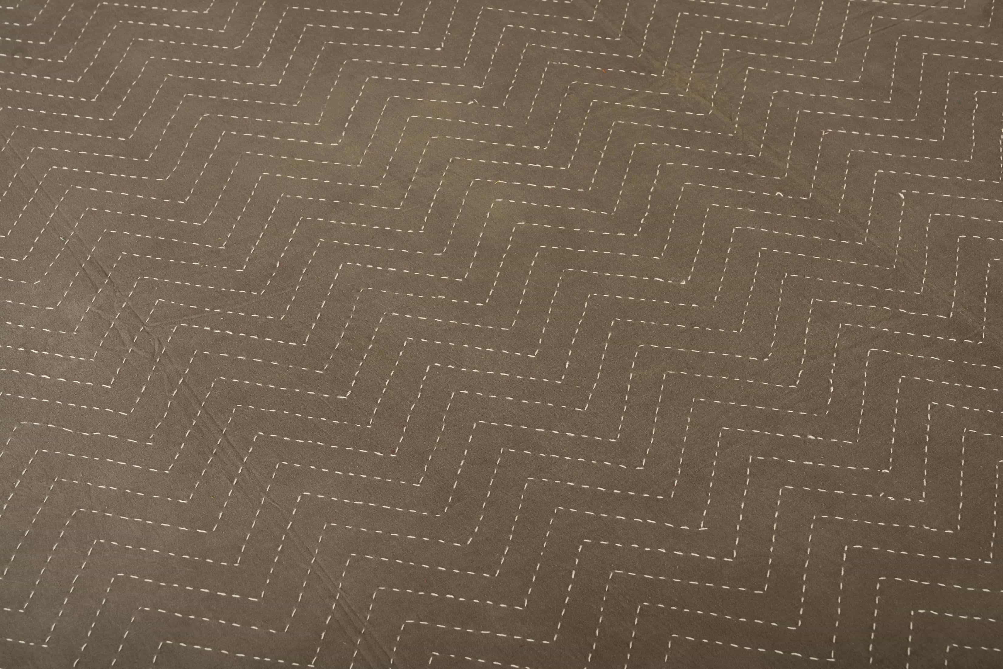 Taupe Chevron Quilted Coverlet
