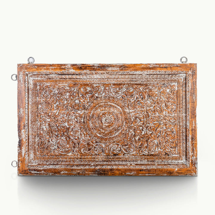 Vintage style hand carved wall panel