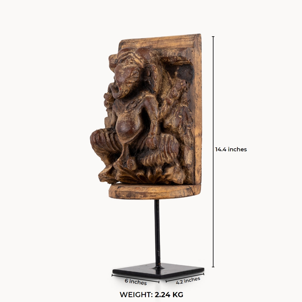 Handcarved wooden Ganesh Ji bracket