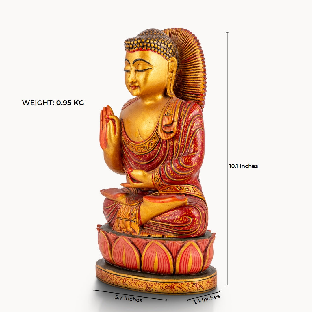 Rosewood painted buddha