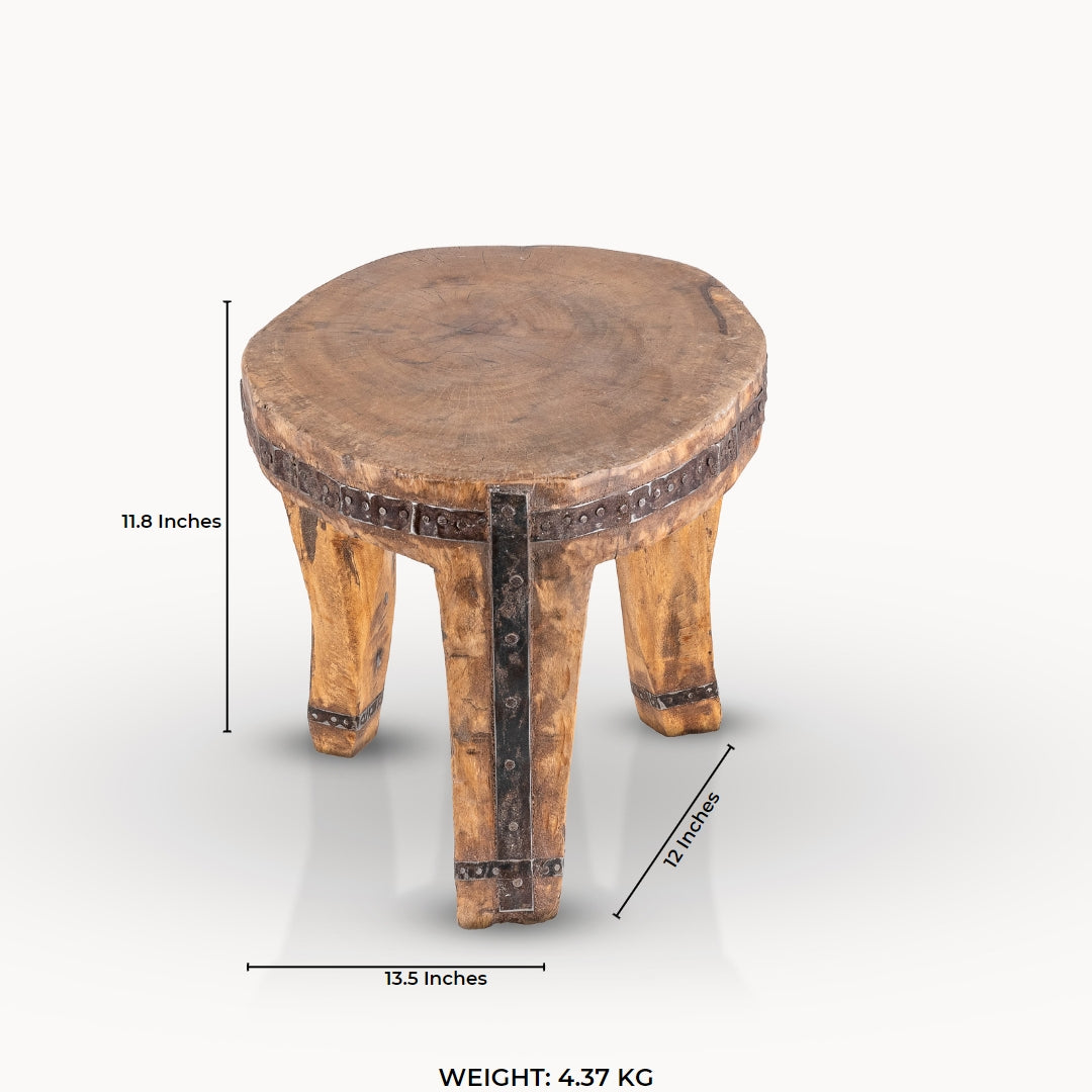 Wooden three leg small bench