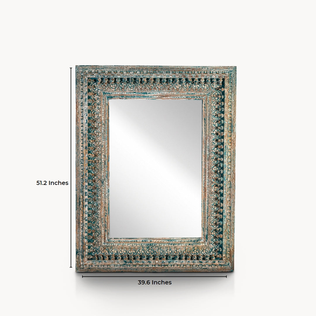 Big rustic mirror frame