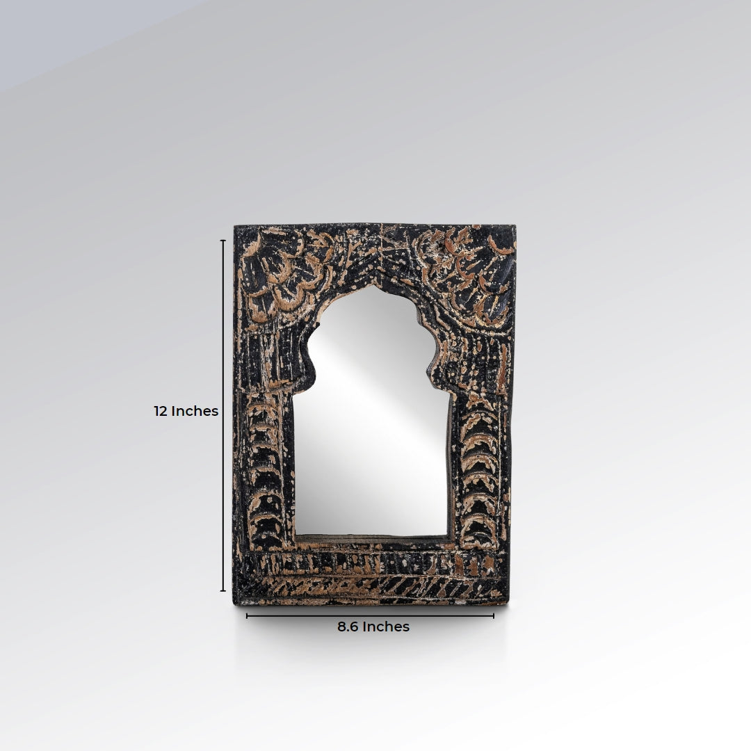 Vintage style small black mirror frame