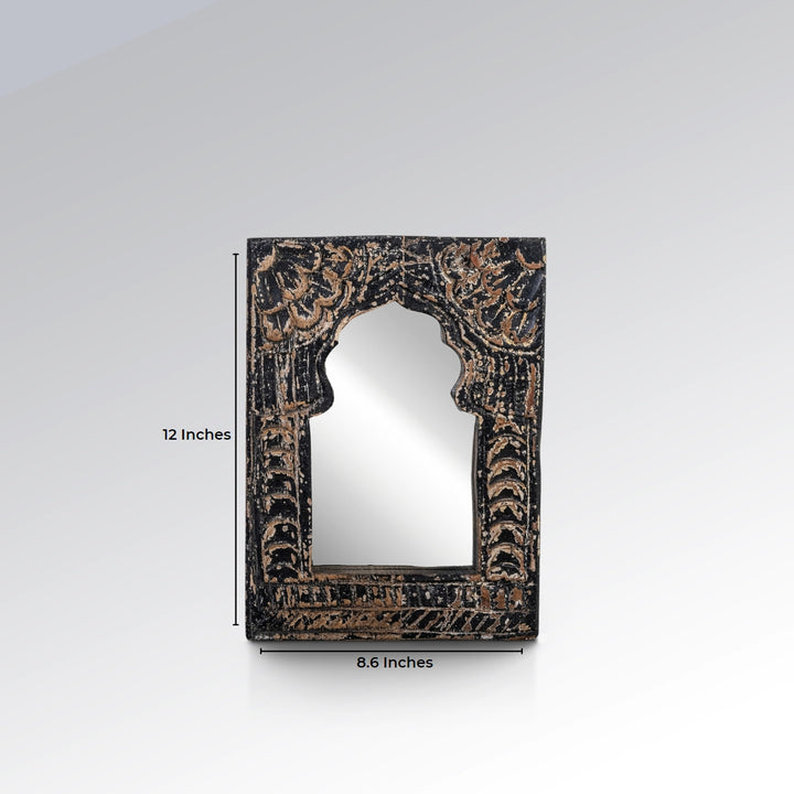 Vintage style small black mirror frame