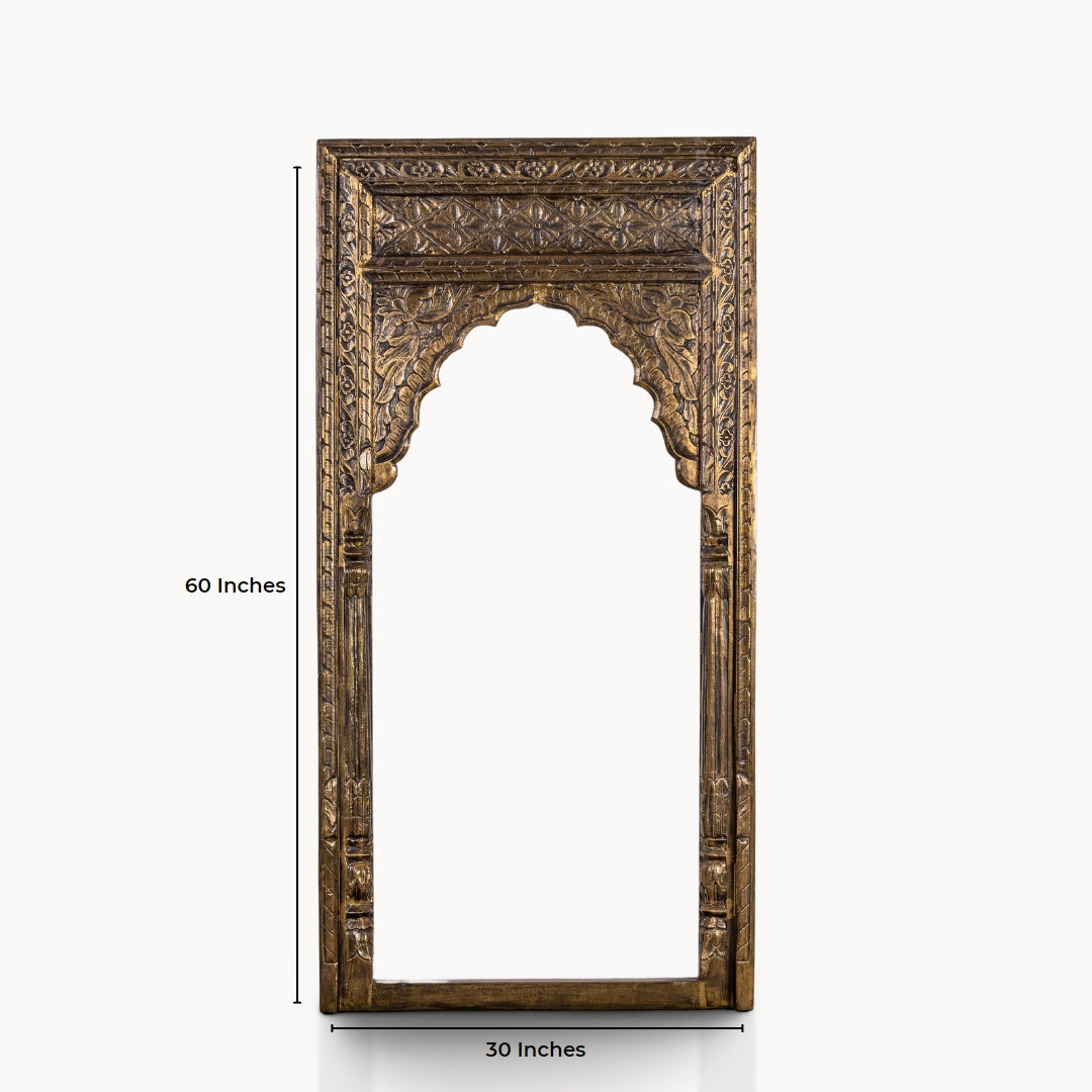 Antique finish wooden mirror frame