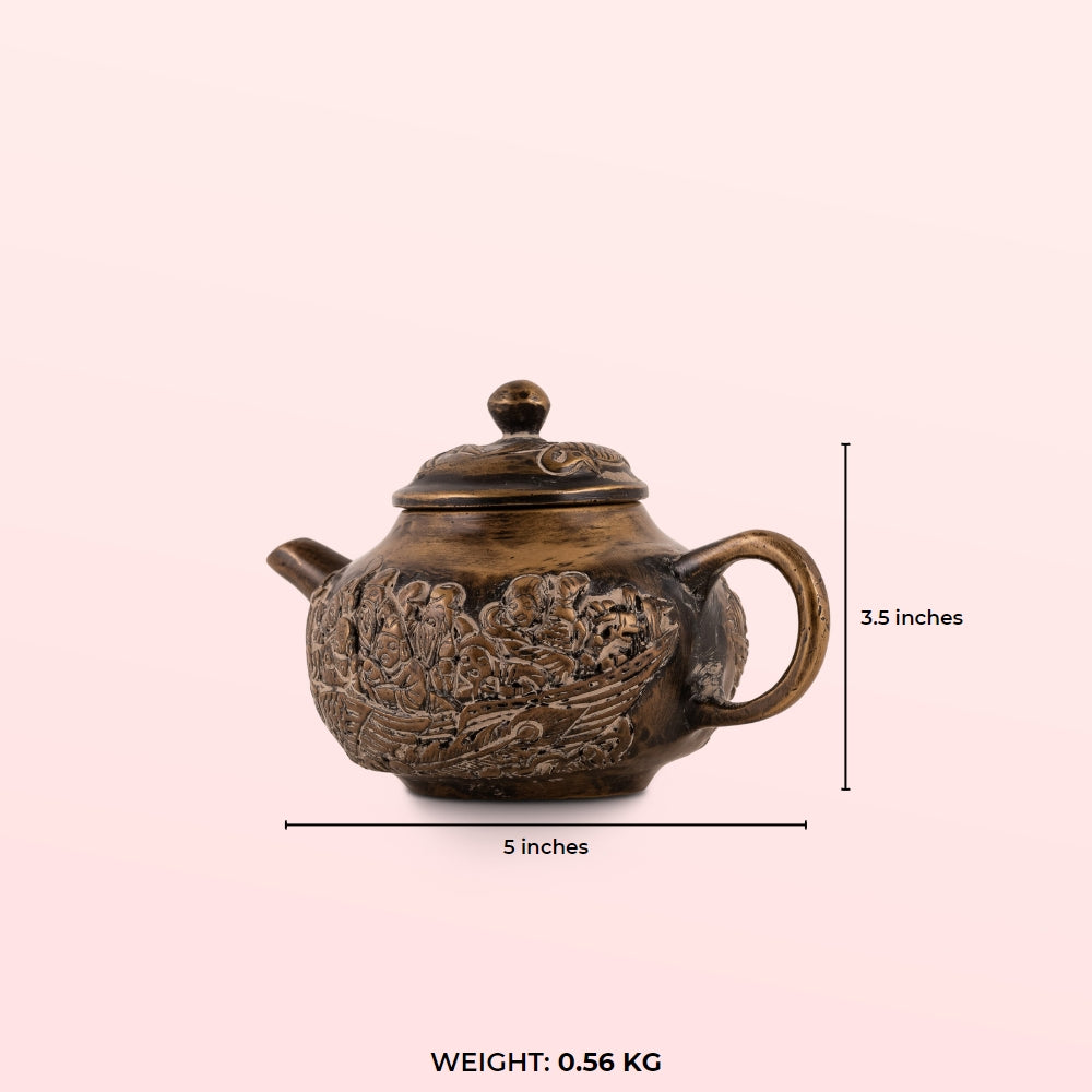 Brass Mythological Teapot: The Seafarers' Voyage